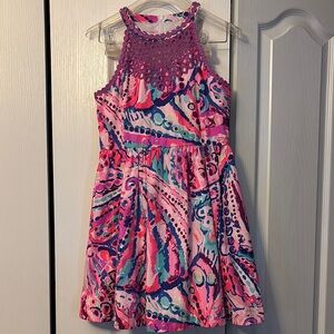 Lilly Pulitzer Pink Sleeveless Halter Sundress Resort Wear